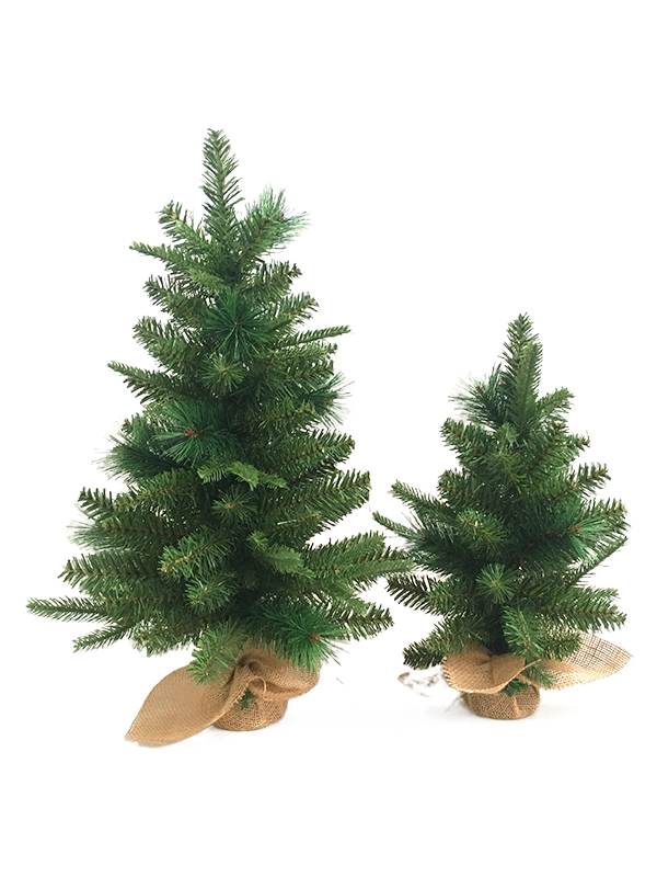 PVC PE Çam İğnesi Serisi Noel Ağacı-40CM Keten Çanta Ayağı