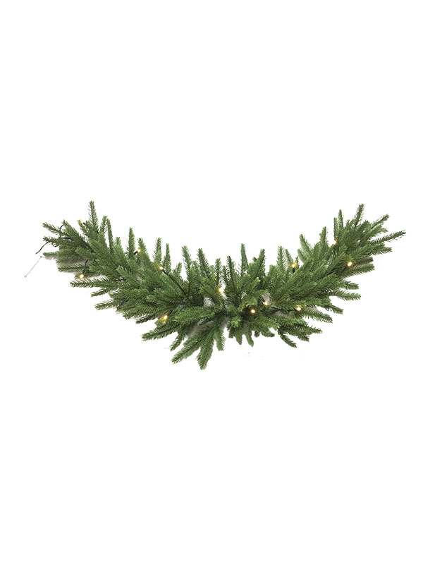 PE Serisi-90CM Kavisli Rattan Noel Çelengi