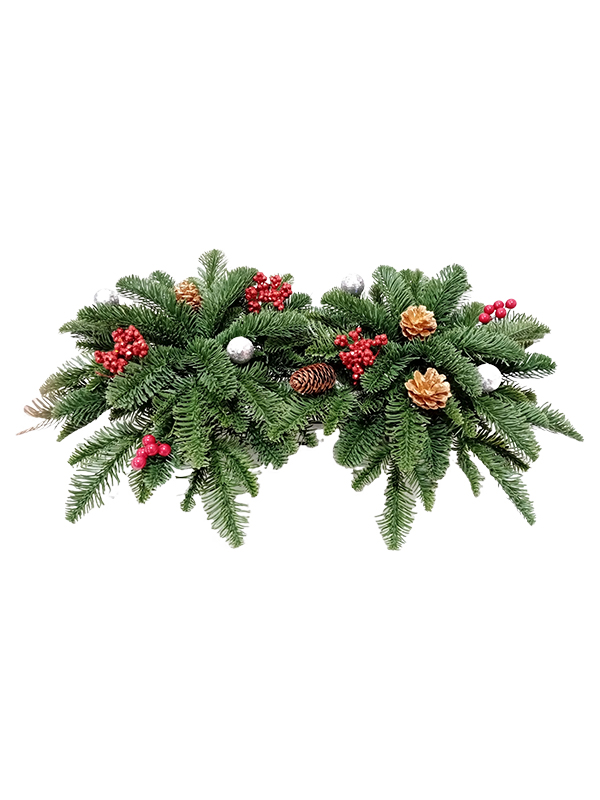 Çam İğnesi Kırmızı Koni Çam Kozalağı Noel Çelengi